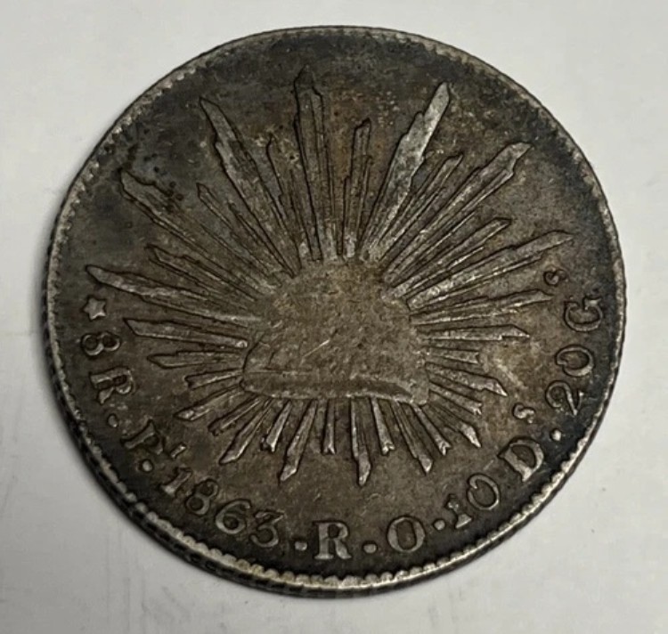 楽天市場】1863年メキシコ銀貨8レアルポトシ（パイ）造幣局、メキシコ