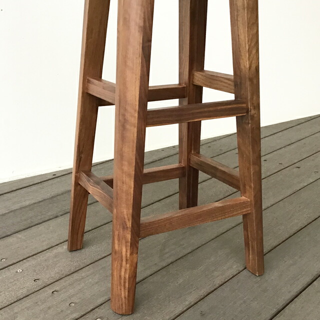 楽天市場】スツール ウォールナット無垢材 天然木 スツール スクエア