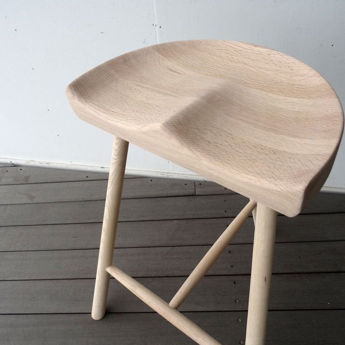 楽天市場】カウンタースツール ハイスツール オーク無垢材 無塗装