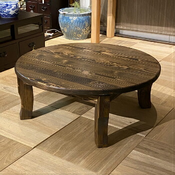 楽天市場】座卓 ちゃぶ台 折りたたみ 折れ脚 90 105 120 丸座卓 畳める