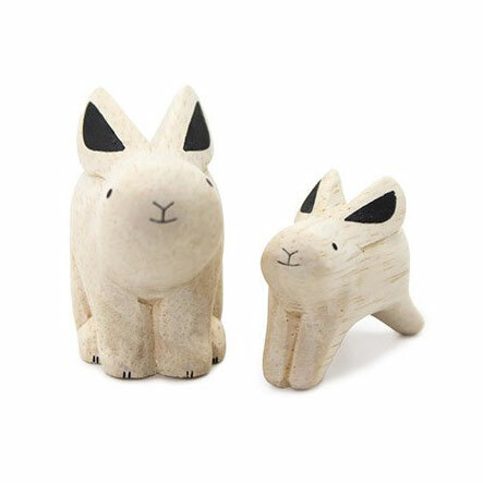楽天市場】木彫りの置物 天然木 木彫り 置物 アニマル かわいい うさぎ