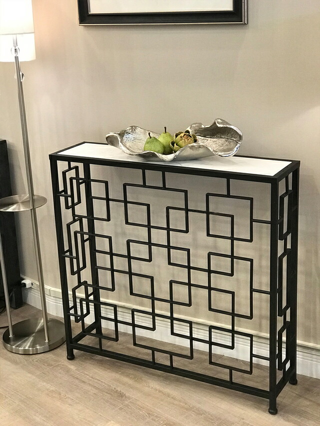 楽天市場】コンソールテーブル コンソール アイアン 大理石 テーブル