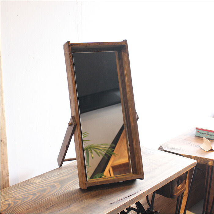 楽天市場】古材 鏡 スタンドミラー 壁掛けミラー アンティーク