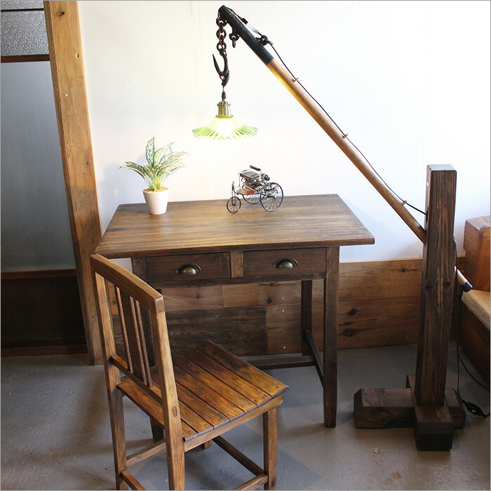 楽天市場】【1点モノ】古民具 ワークデスクとチェアのセット W90cm