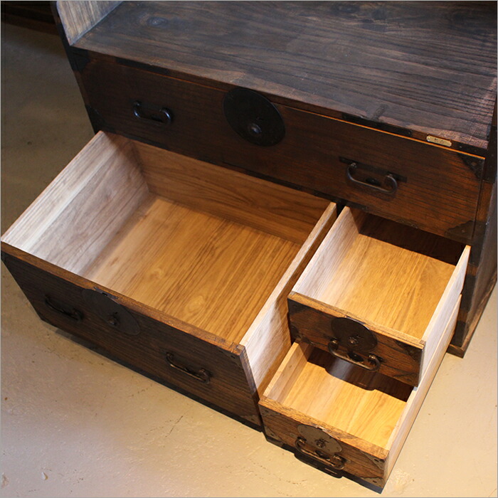 楽天市場】アンティーク 和箪笥 大正時代 和ダンス チェスト 2段 脚