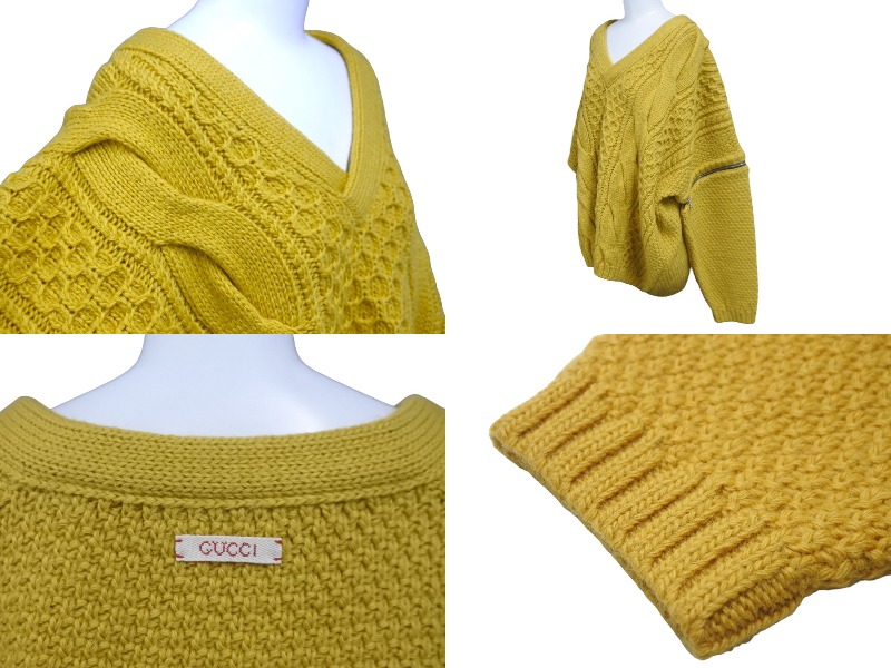 楽天市場】GUCCI グッチ V ネック ニット セーター デタッチャブル