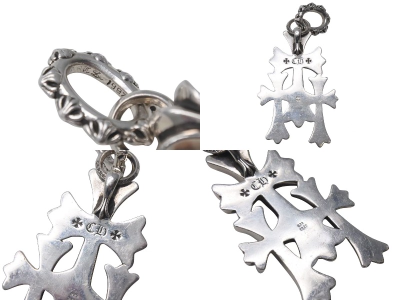 楽天市場】極美品 CHROME HEARTS クロムハーツ ラージ 3CH トリプル