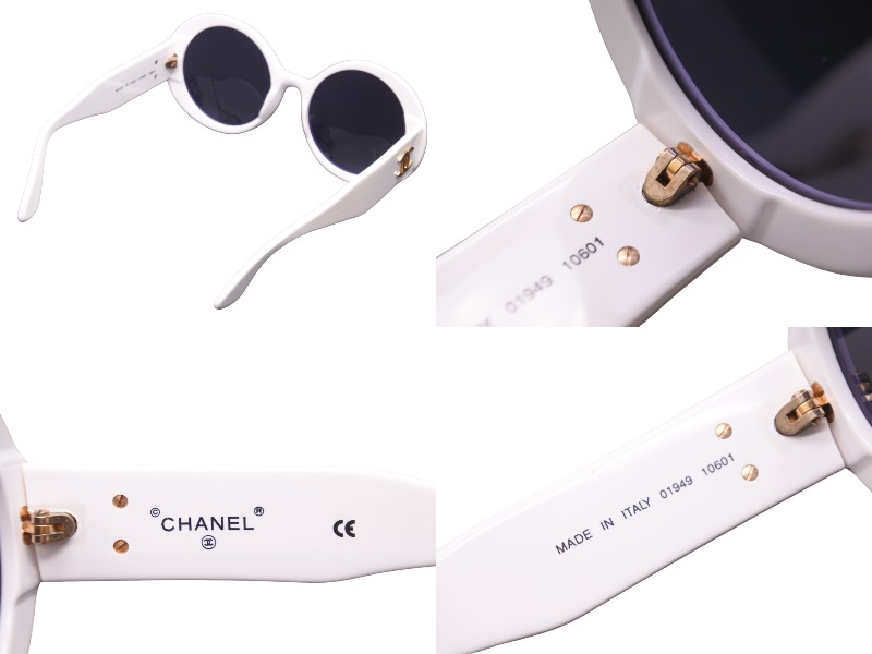 楽天市場】【セール】Chanel シャネル サングラス ロゴ 白 ココマーク