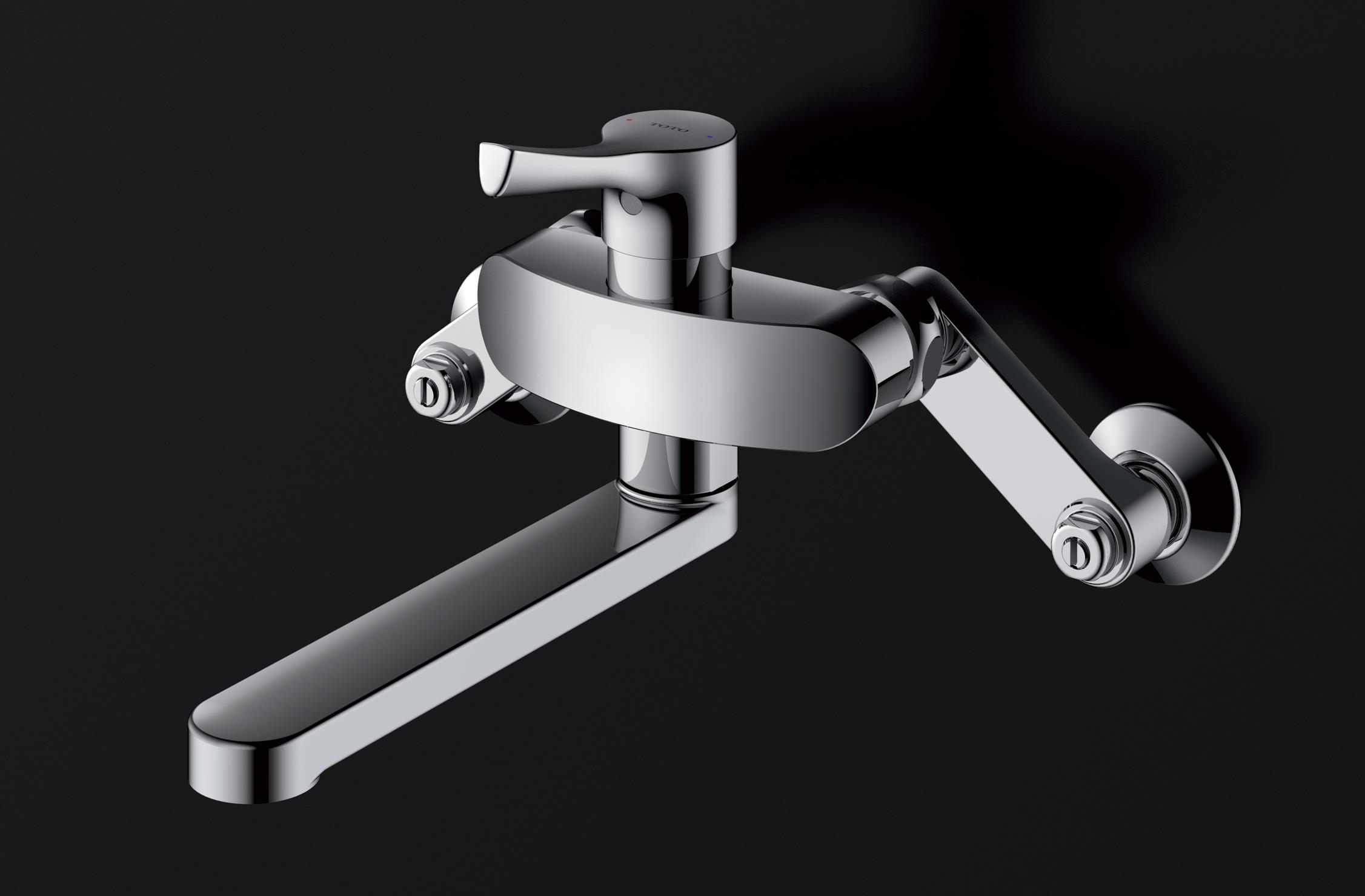 楽天市場】TOTO 壁付シングル混合水栓 TKS05315J （エコ