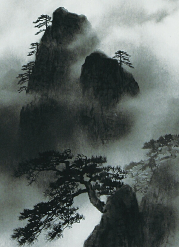 楽天市場】掛け軸 掛軸（かけじく）山霧(黒) （大竹 卓）＜太巻桐箱