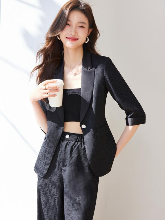 楽天市場】S-4XL フォーマルスーツ 上下セット 7分袖 洗える パンツ