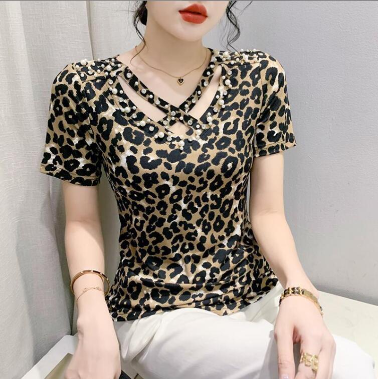 楽天市場】レオパード柄 タイトTシャツ レディース トップス