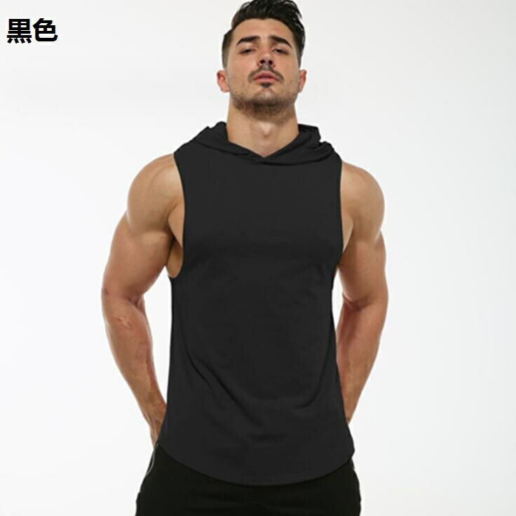 楽天市場】フード付き Tシャツ メンズ タンクトップ ノースリーブ
