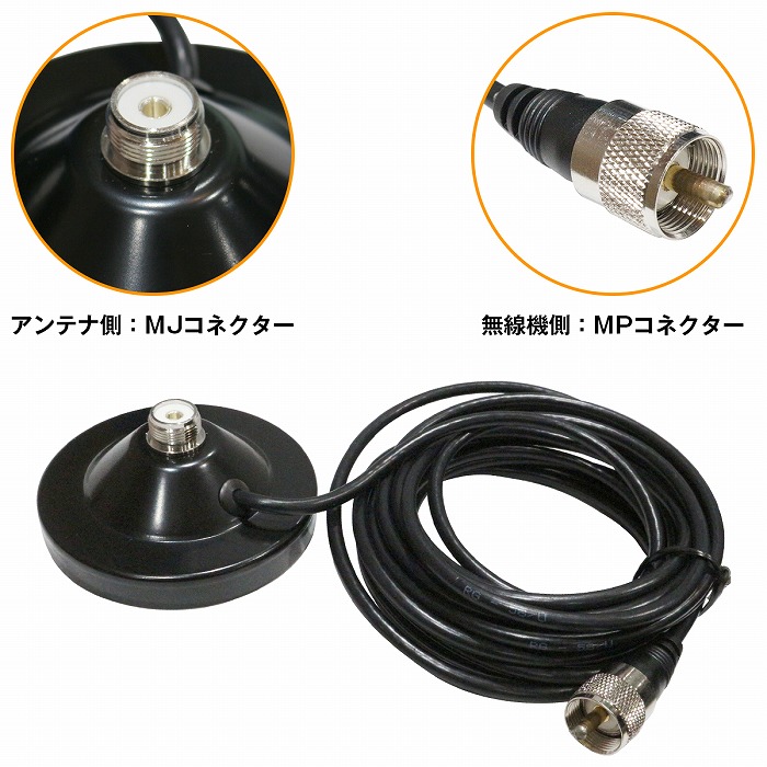 楽天市場】『ブラック/黒』アンテナ 基台 & 同軸ケーブル 2点セット