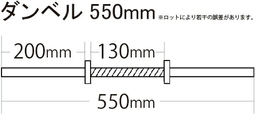 楽天市場】ダンベルシャフト 550mm 2本セット(スクリューカラー付