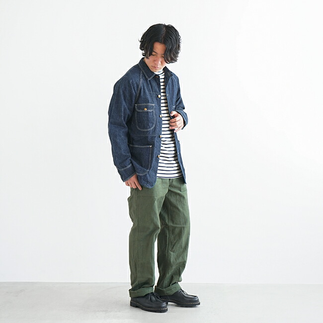 楽天市場】[03-6140-81] orSlow(オアスロウ)DENIM COVER ALL (50's