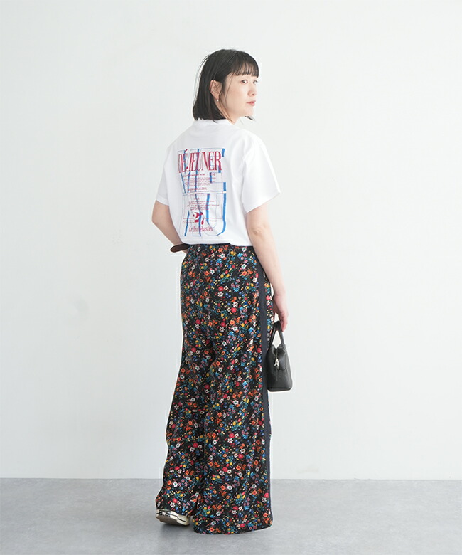 楽天市場】[MEY-1620]MEYAME(メヤメ)SIDE LINE WIDE PANTS(FROWER