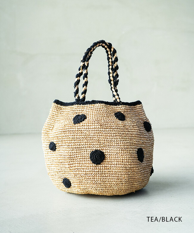 楽天市場】[madrague6]【付属品あり】NORO(ノロ) ドットかごバッグ