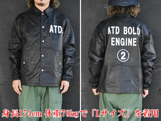 楽天市場】【AT-DIRTY/アットダーティー】「Leather Coach Jacket”BOLD
