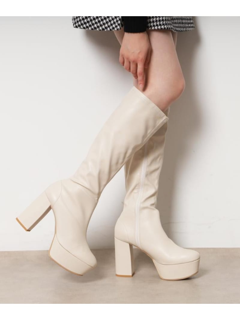 楽天市場】【ラク盛り/ロングブーツ】リピーター続出/脚長美脚 厚底