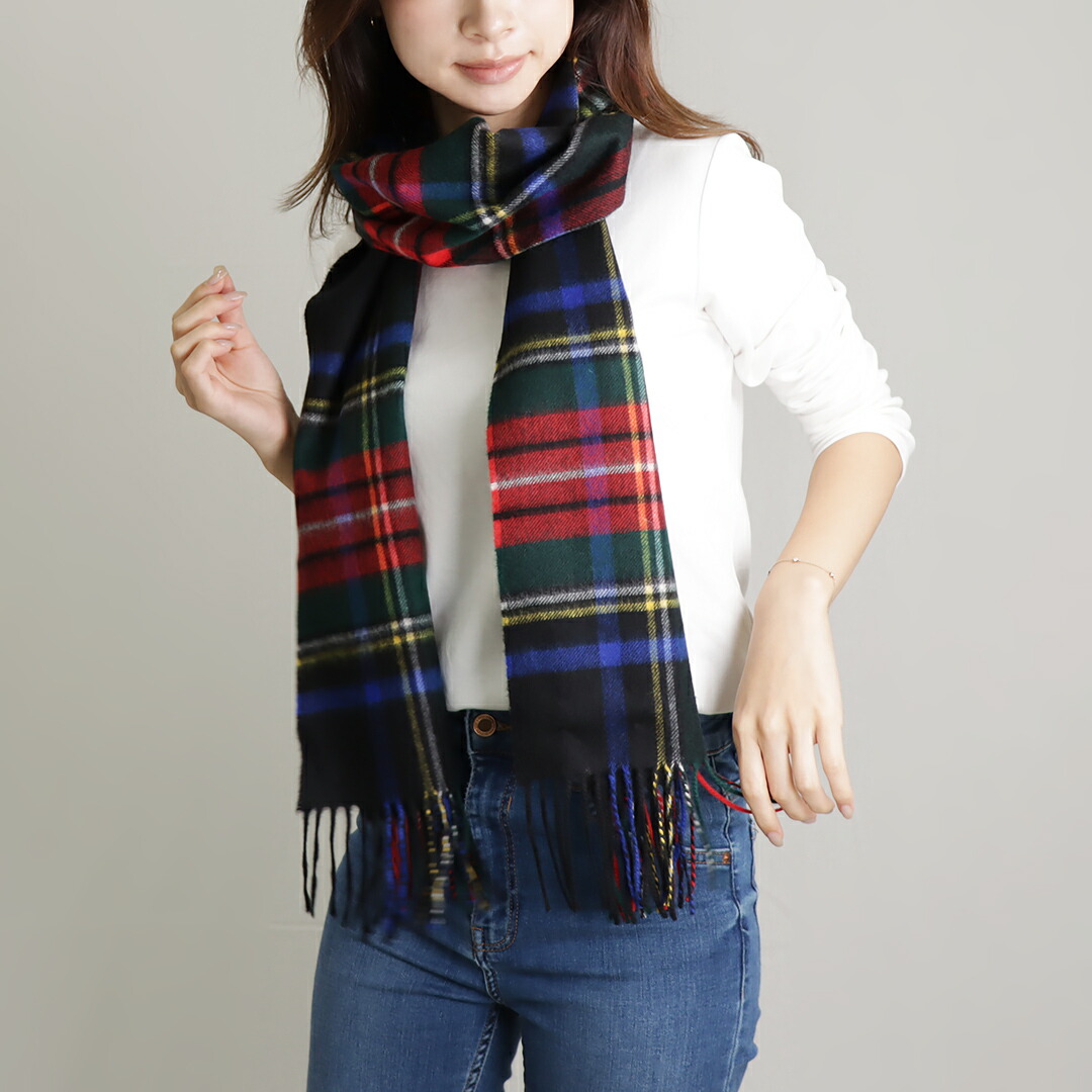 楽天市場】ジョンストンズ JOHNSTONS マフラー タータンチェック