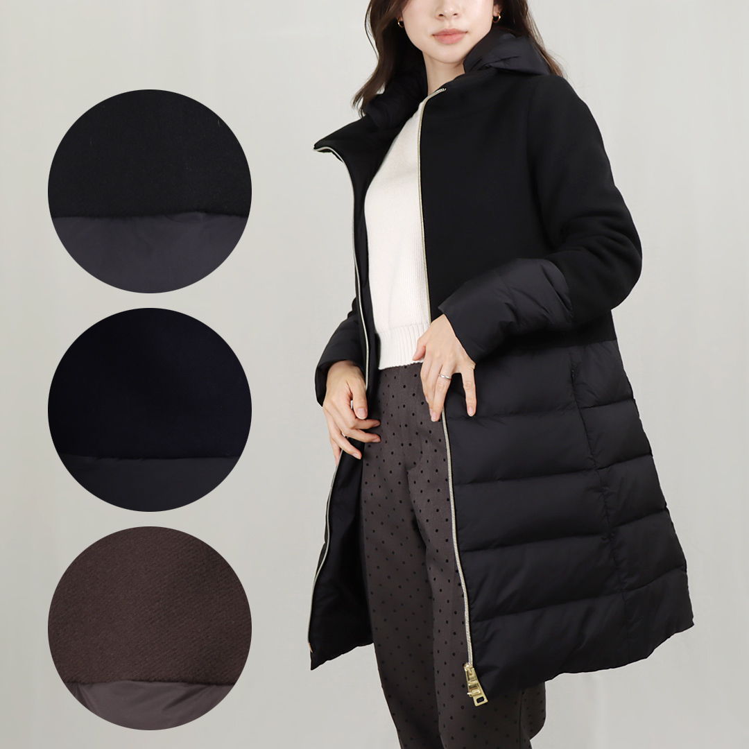 楽天市場】ヘルノ HERNO レディース ダウンコート ウール切替