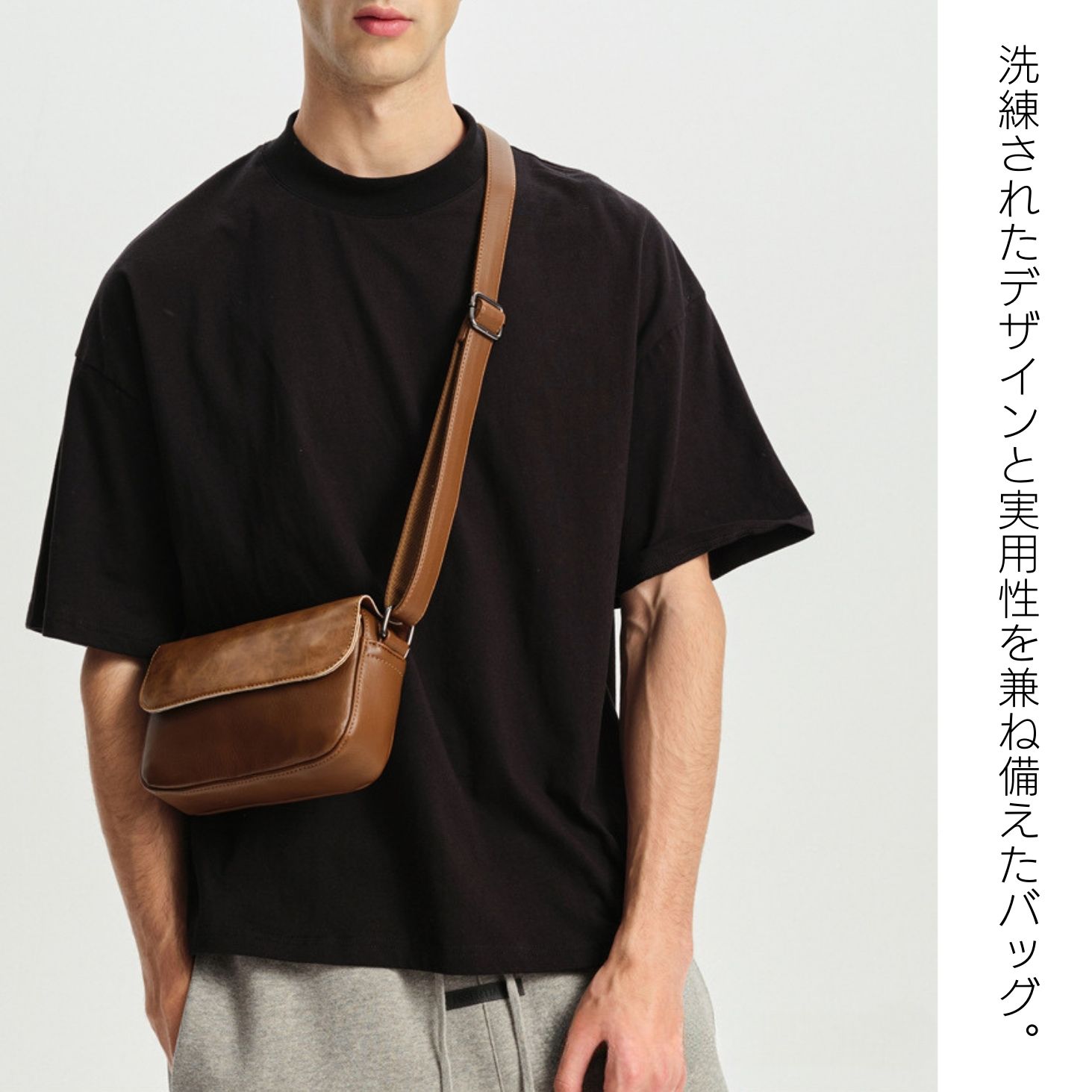 楽天市場】エントリーで全品P10倍／ ショルダーバッグ メンズ 本革調