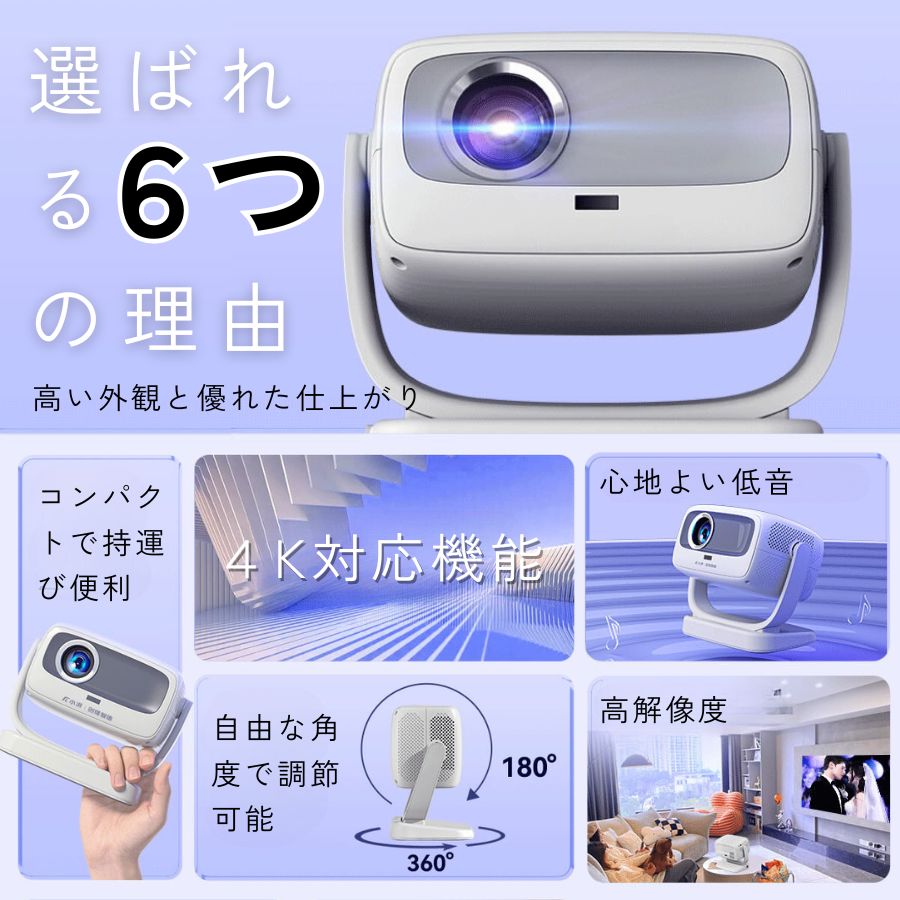楽天市場】【最大360日保証｜日本企業】ワイヤレスプロジェクター 4K