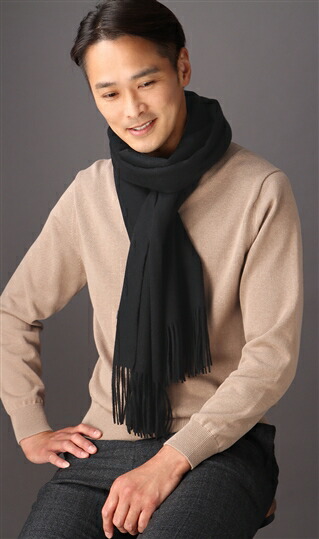 楽天市場】【洋服の青山】秋冬用 ブラック系 大判ストール【カシミヤ