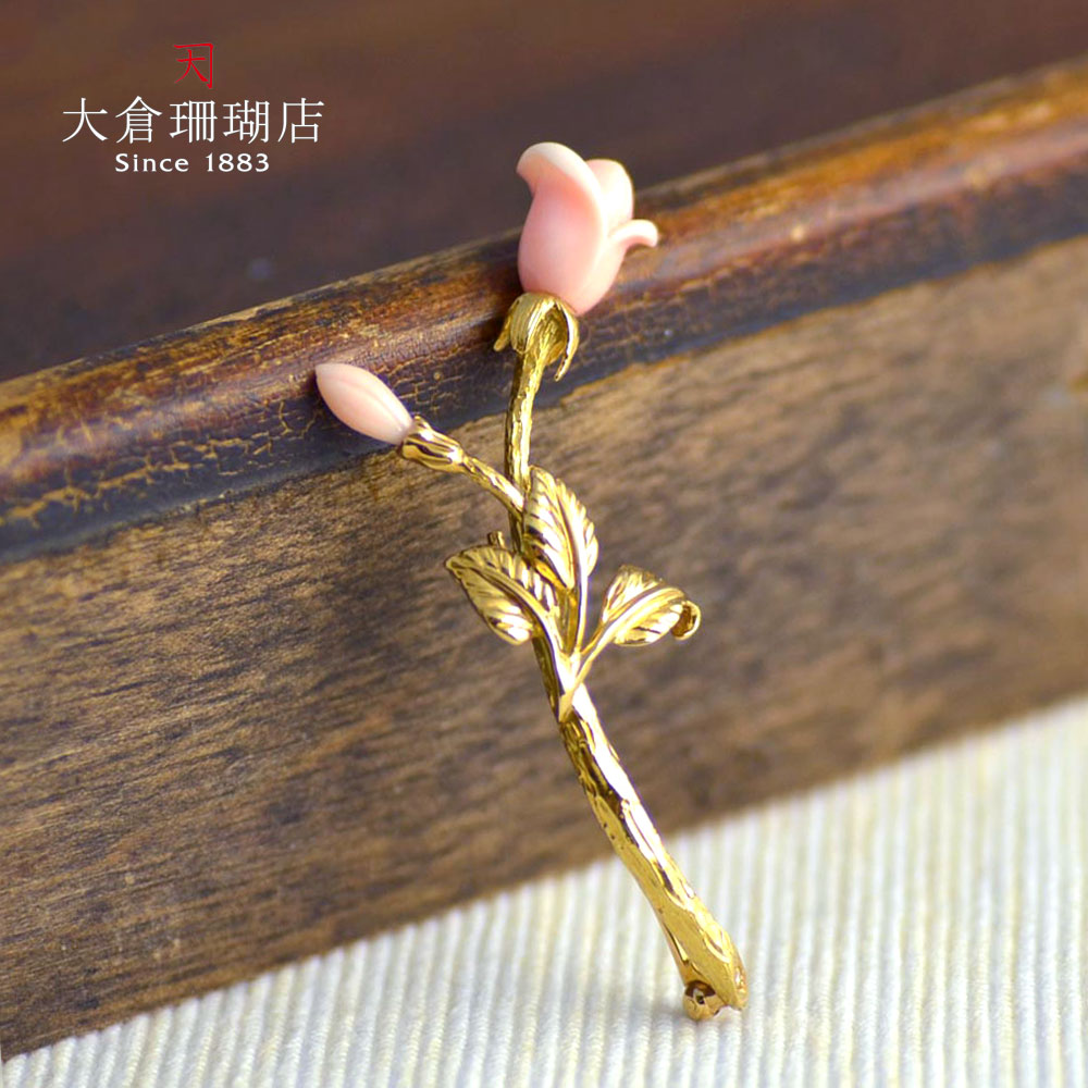 楽天市場】【全品ポイント10倍】ミス珊瑚 ブローチ ピンク サンゴ さん