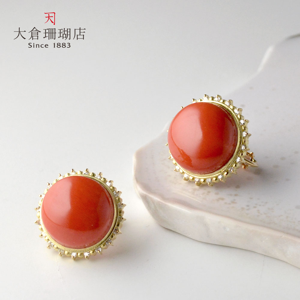 楽天市場】【全品ポイント10倍】モモイロ珊瑚 イヤリング サンゴ さん