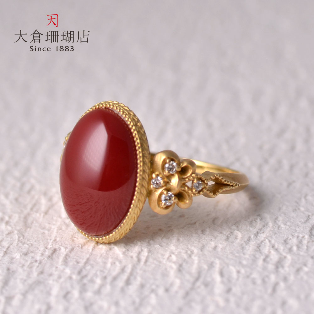 楽天市場】【全品ポイント10倍】リング 血赤 珊瑚 サンゴ さんご