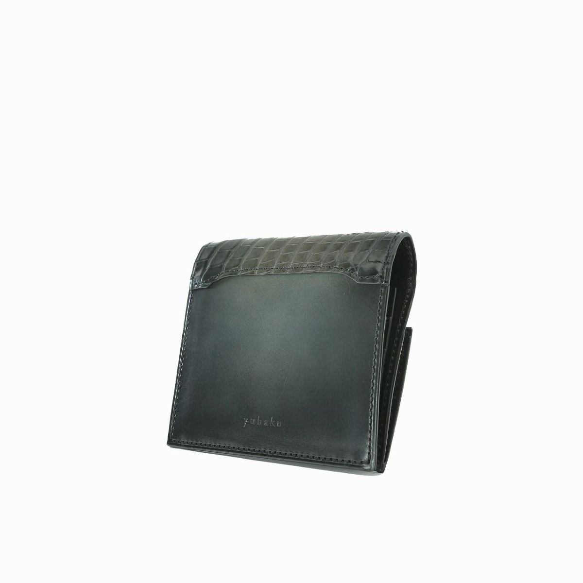 楽天市場】【公式】yuhaku ユハク 二つ折り財布 薄型 クロコダイル 本