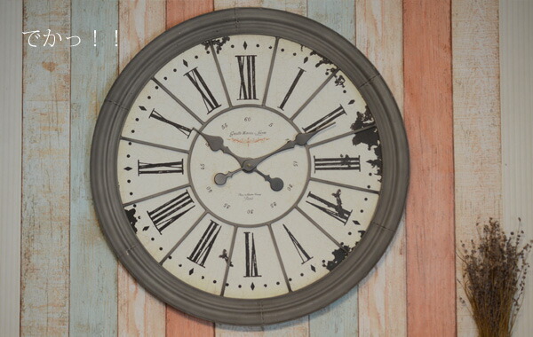 楽天市場】『アンティーク調壁掛け時計 ルーヴル・ラージクロック』壁