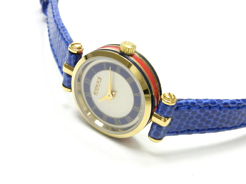 楽天市場】グッチ シェリーライン レディース 腕時計 クオーツ 青