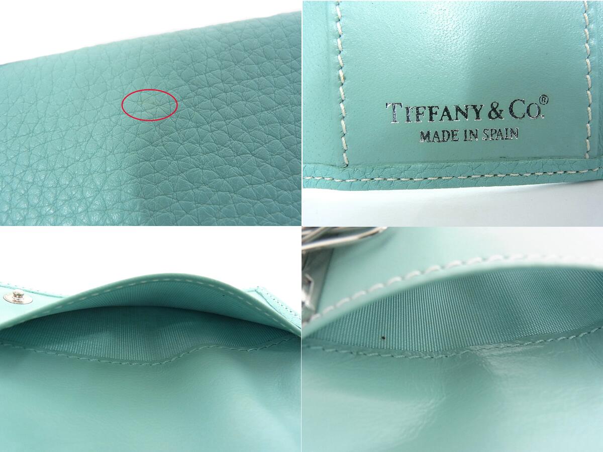 楽天市場】ティファニー TIFFANY＆CO キーケースレザー ブルー 6連 6本