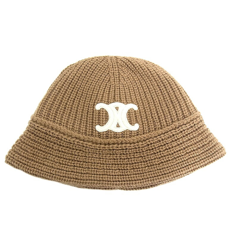 楽天市場】セリーヌ CELINE トリオンフ バケットハットニット帽