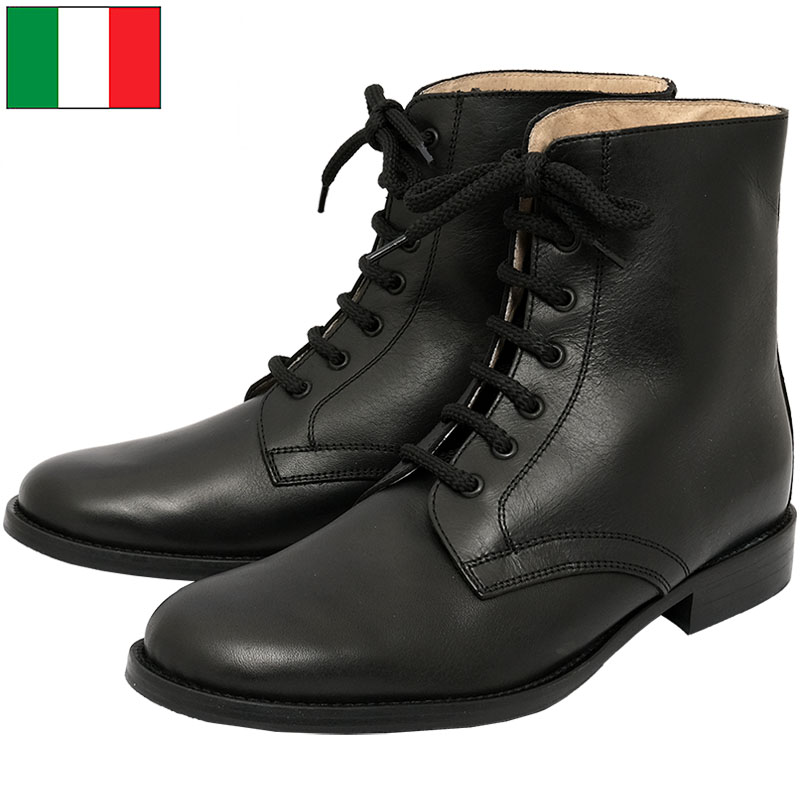 楽天市場】イタリア軍 MM レザー アンクルブーツ ブラック デッド