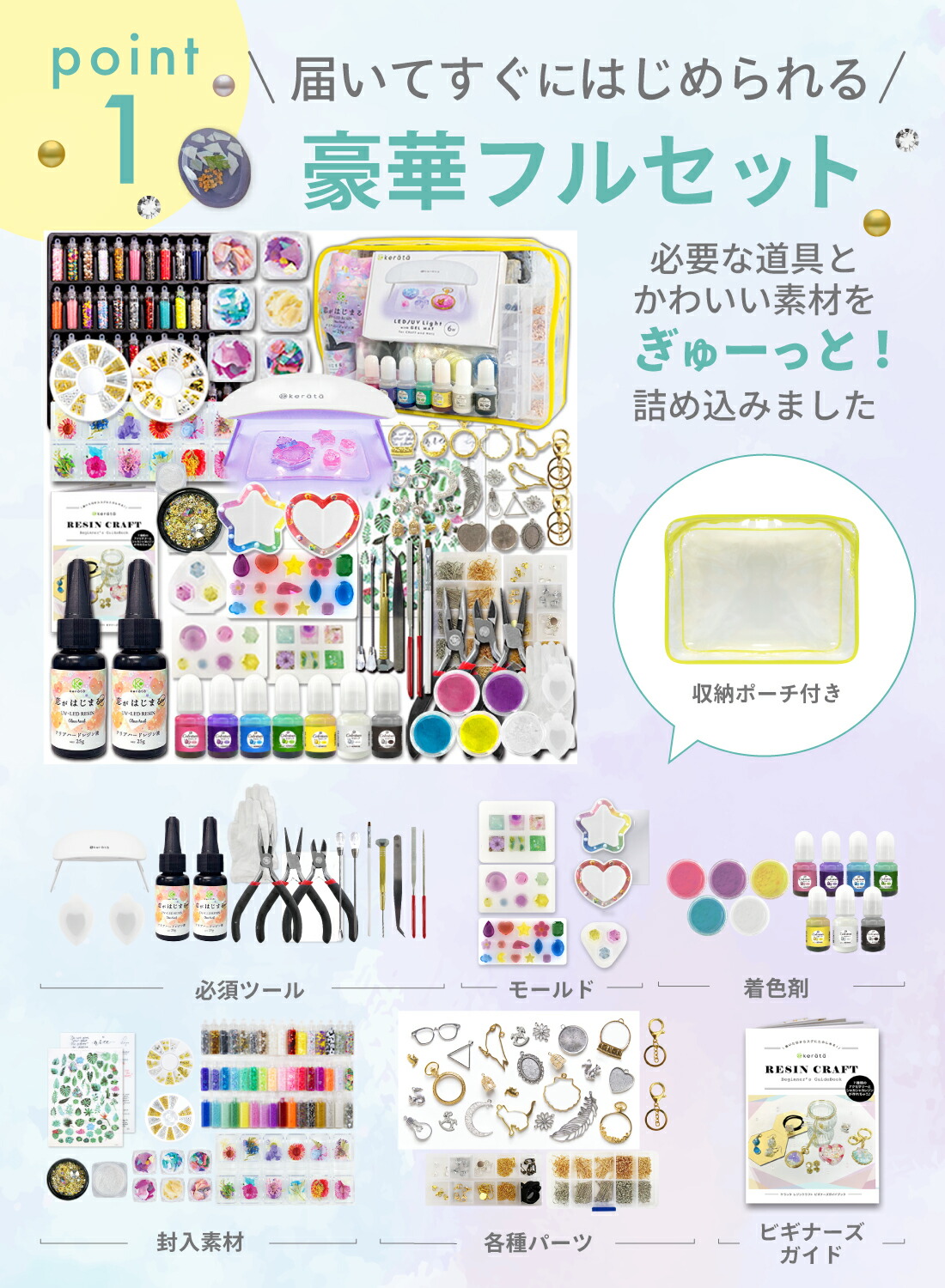 楽天市場】【25％オフ】(ケラッタ) レジン セット スターターキット uv