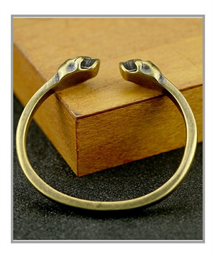 楽天市場】バングル 調節可能 銅スカルブレスレット、ファッション