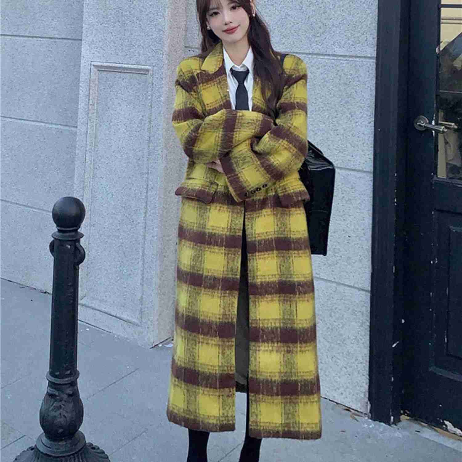 楽天市場】イエロー チェスターコート ステンカラーコート レディース