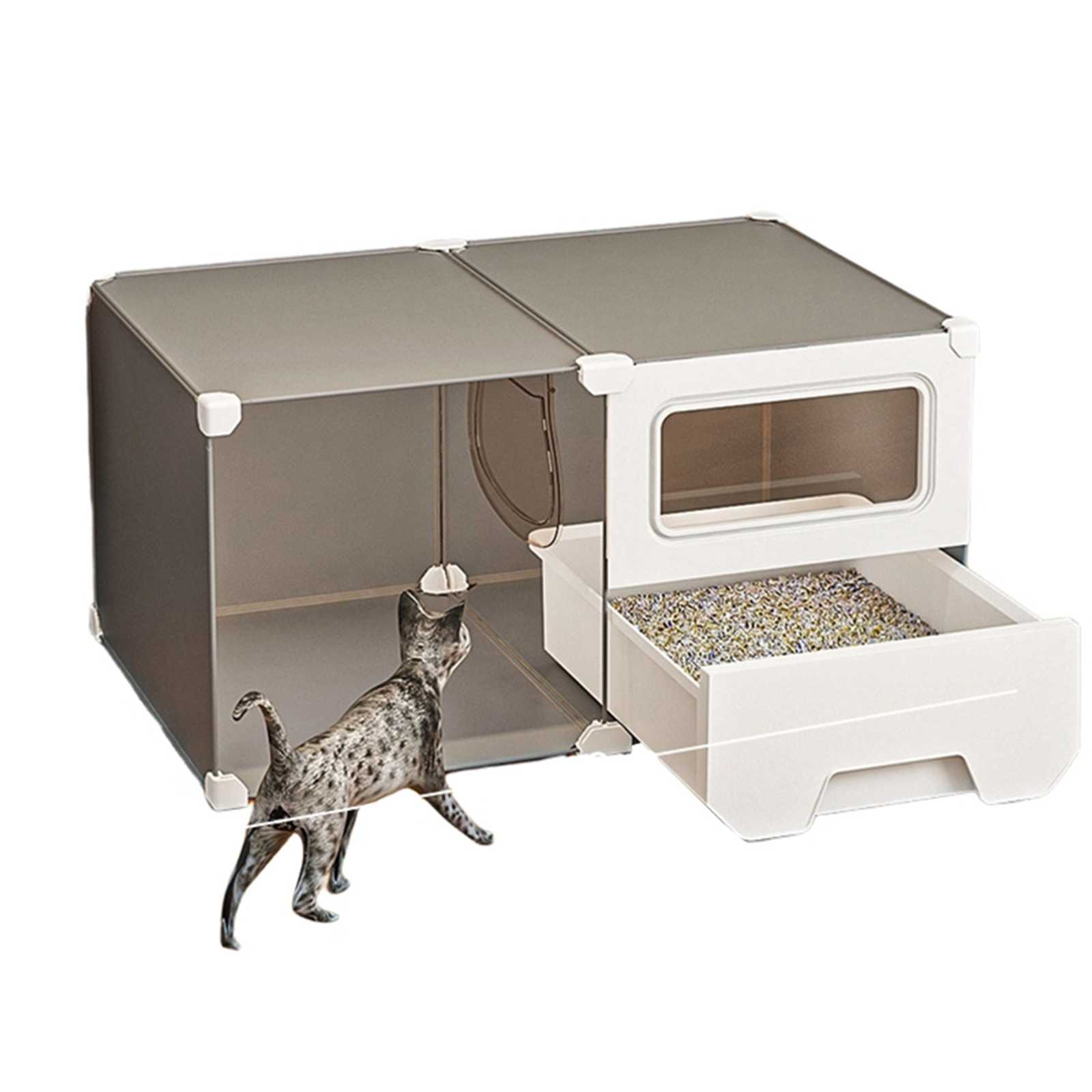 楽天市場】【20%OFFクーポン】猫トイレ 大きめ 引き出し式 猫砂