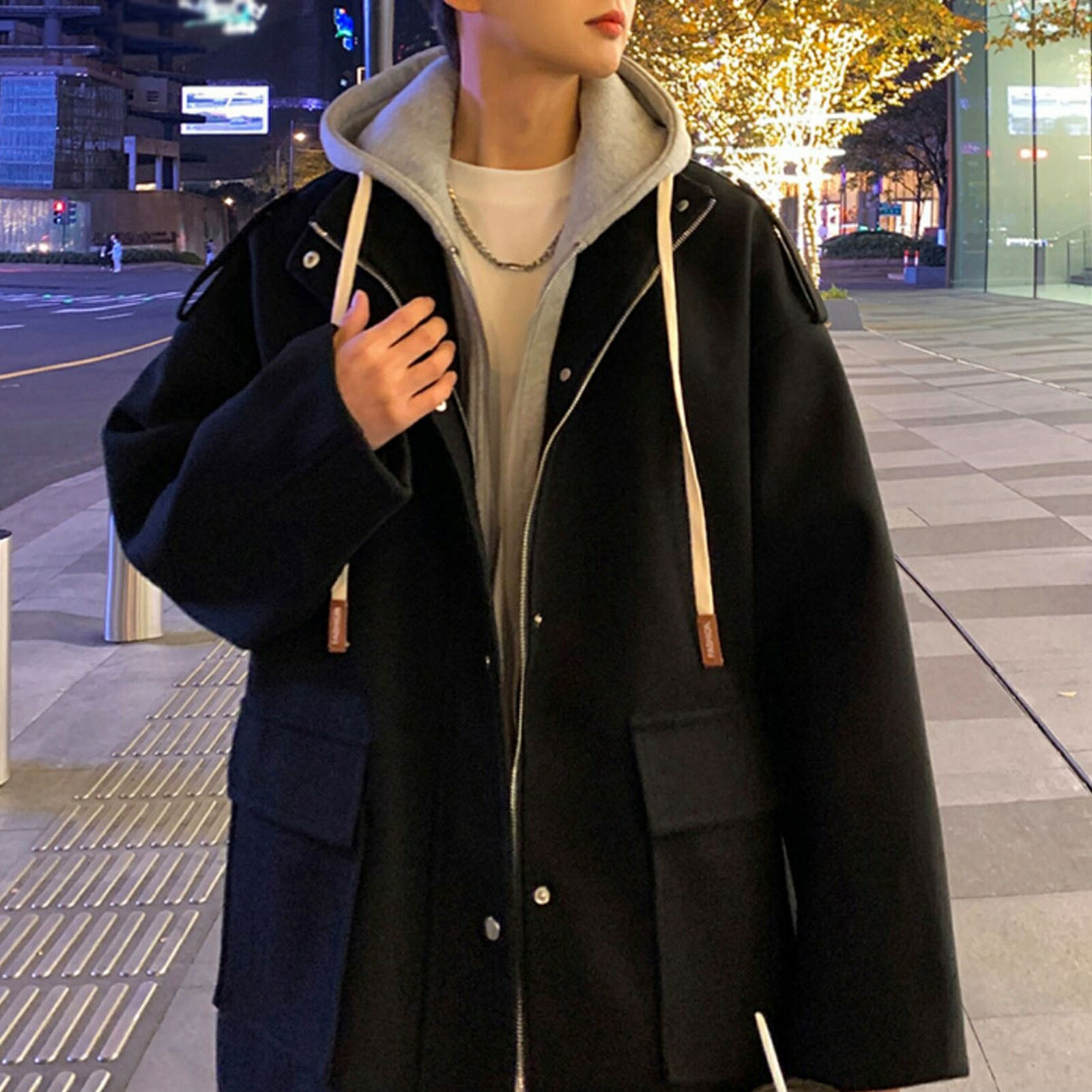 楽天市場】【20%OFFクーポン〜】チェスターコート フード付き ミドル丈