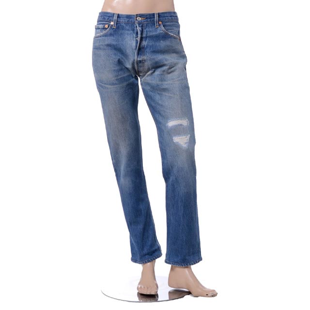 楽天市場】リダン (RE/DONE) ダメージリペアスリムストレートジーンズ