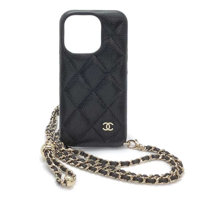 楽天市場】CHANEL シャネル チェーン付き iPhone15 Pro ケース カバー