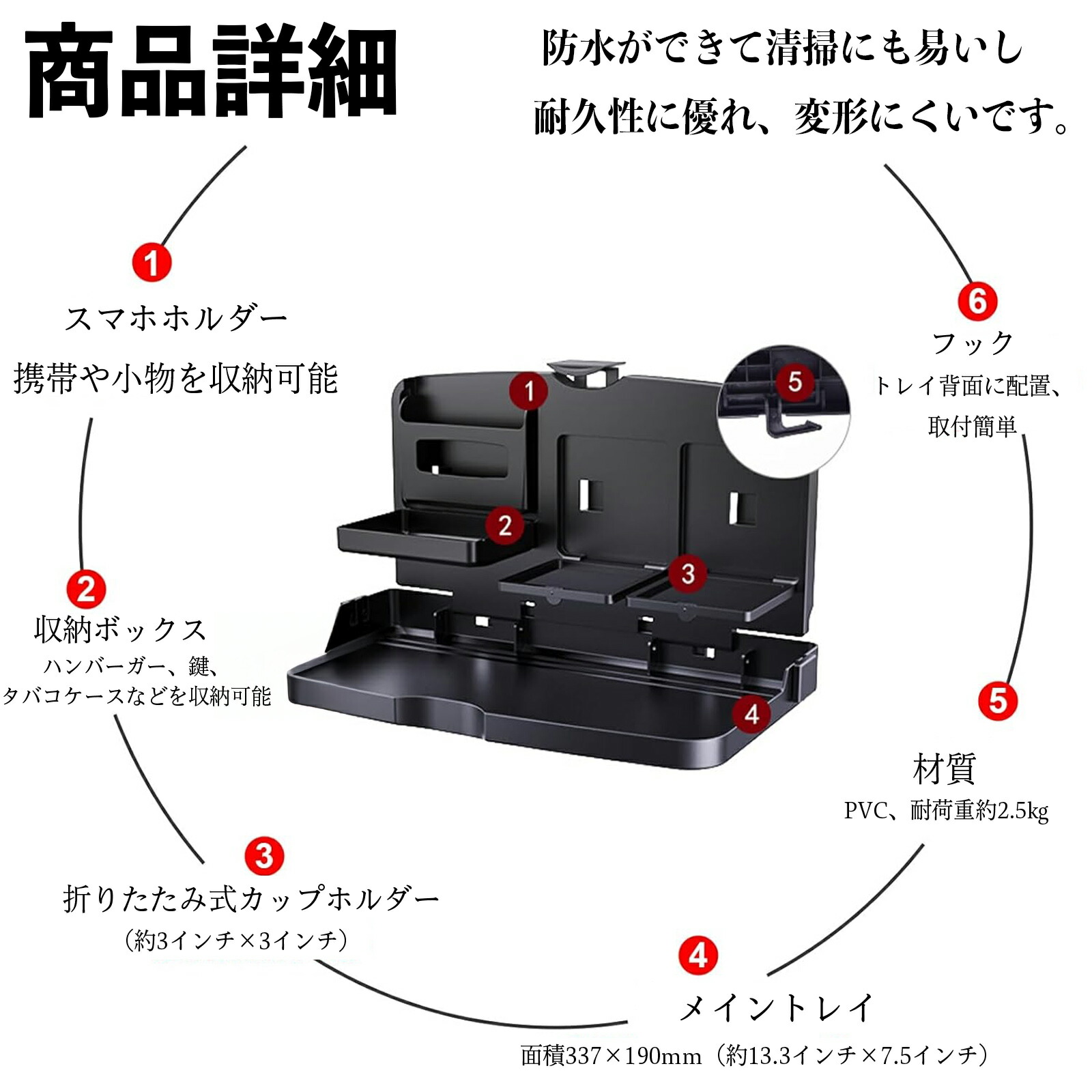楽天市場】本田 N-BOX プラス 車用 テーブル トレイ リアシートトレイ