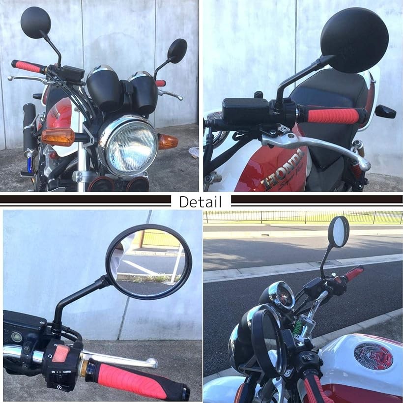 楽天市場】バイク ミラー ショート 汎用 左右2本セット 10mm 正ネジ Z2