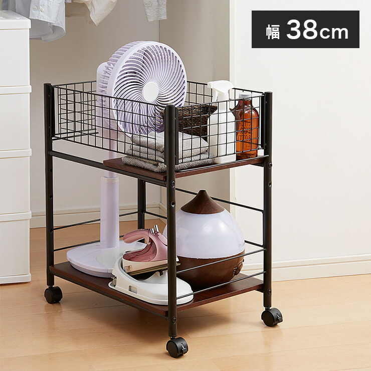 楽天市場】キャスター付き クローゼット収納ラック 幅38cm 棚板自由