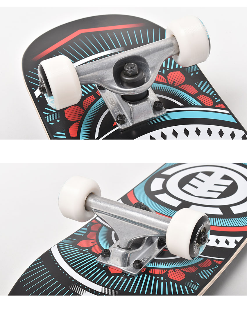 楽天市場】エレメント スケートボード ELEMENT HATCHED RED BLUE