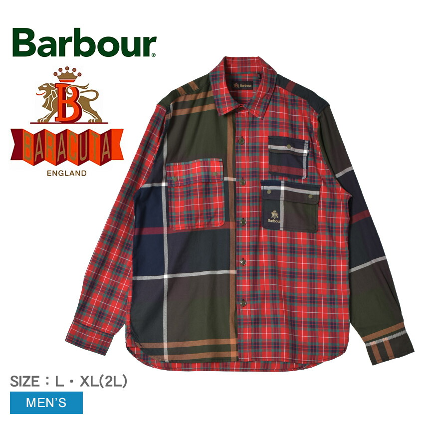 楽天市場】バブアー 長袖シャツ BARBOUR Relaxed Patchwork Shirt